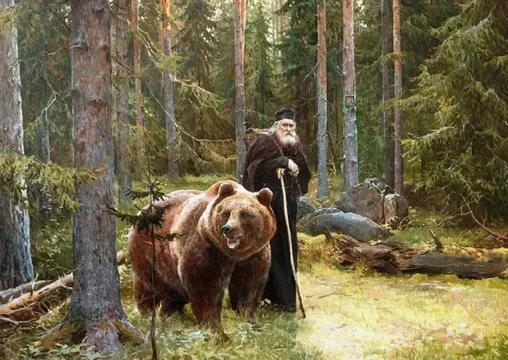Преподобный Савва Вишерский и медведь